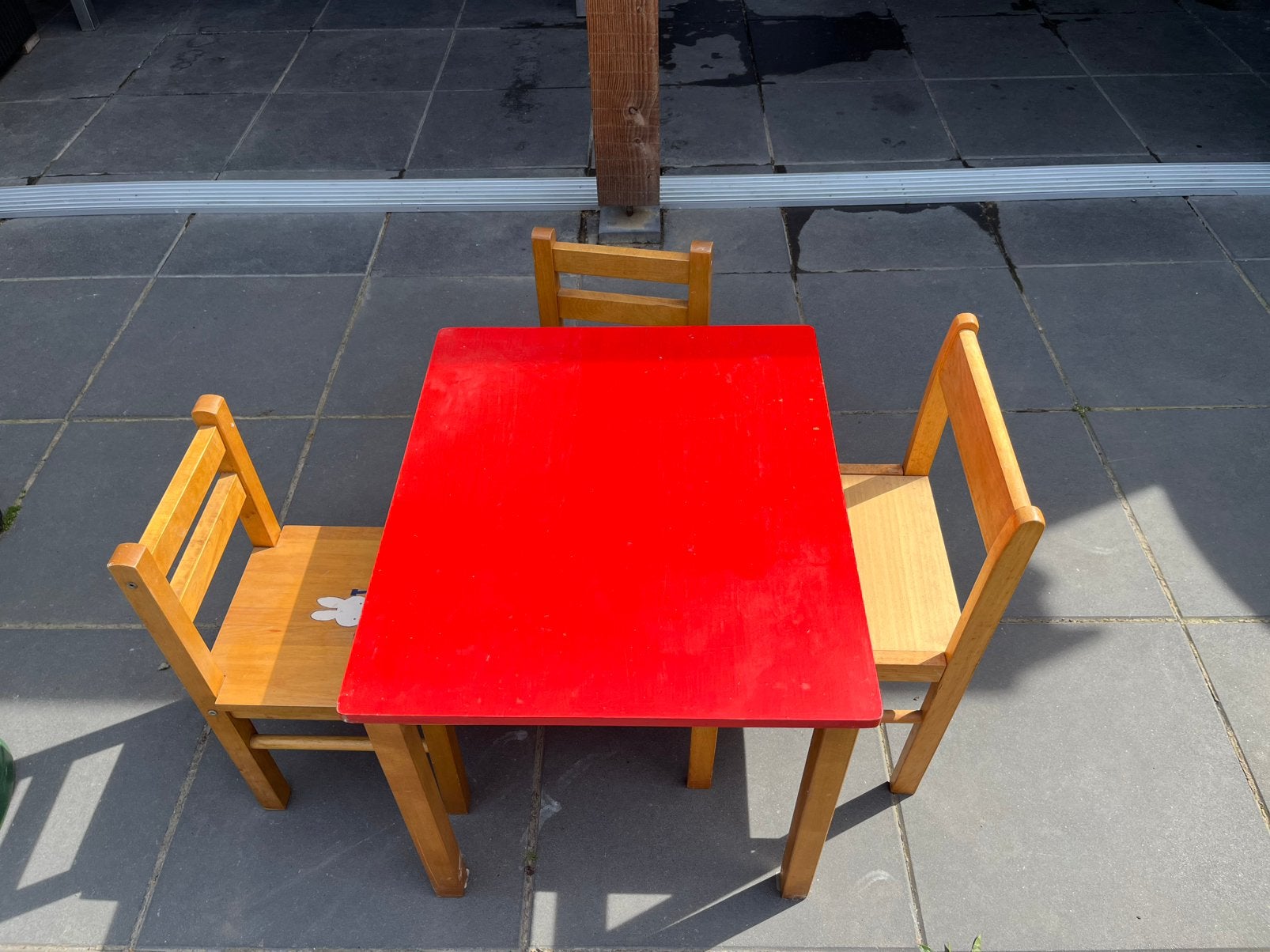 Houten kinder tafel, Ophalen, Gebruikt, Rechthoekig, Hout