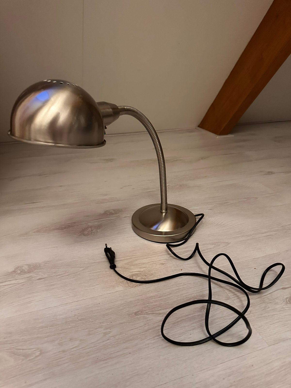 IKEA (bureau)lamp, zilver, Huis en Inrichting, Lampen | Tafellampen, Ophalen, Bureaulamp, Gebruikt, IKEA