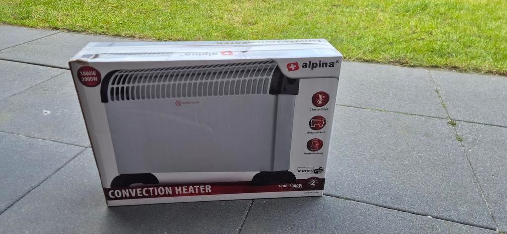 Alpina Convector Kachel 2000W - Elektrische Verwarming, Huis en Inrichting, Kachels, Ophalen, Overige soorten, Elektrisch, Nieuw