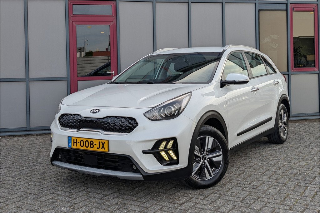Kia Niro 1.6 GDi Hybrid DynamicLine Apple Carplay / Android, Auto's, Gebruikt, Met garantie (alle), Leder en Stof, Wit