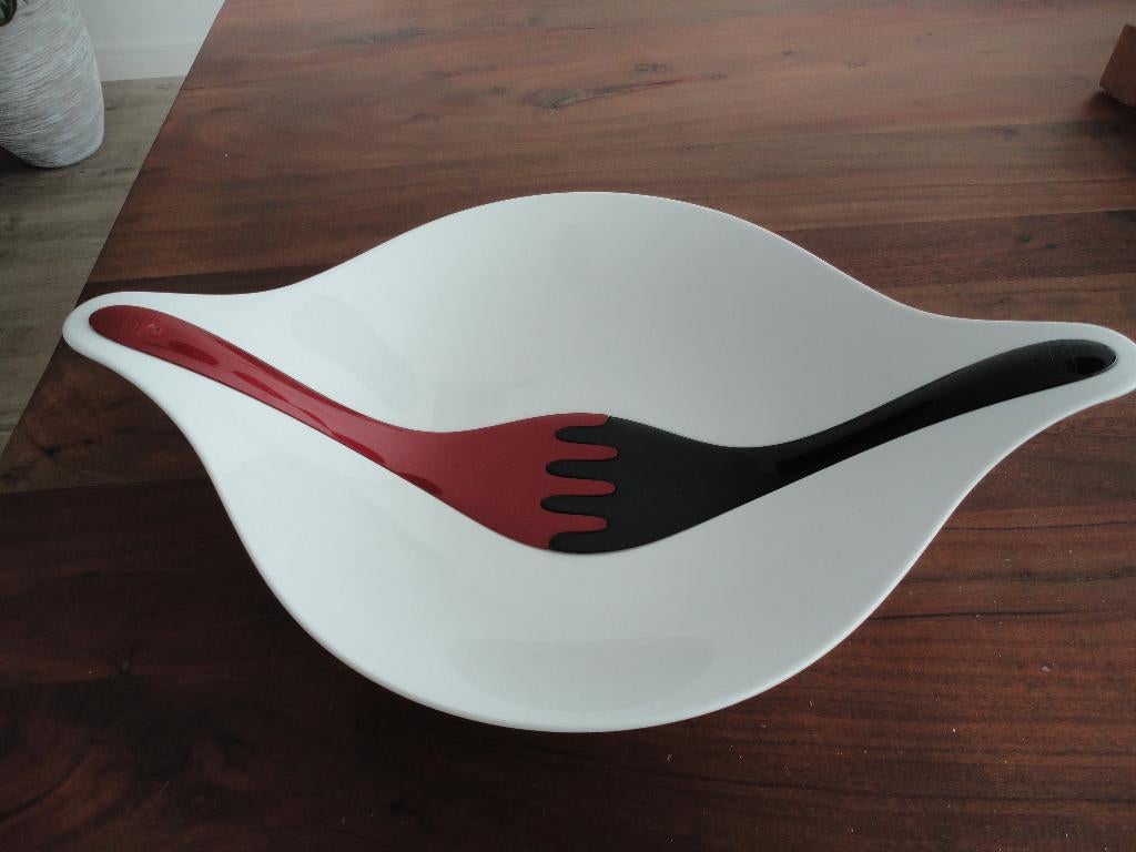 Slakom/slaschaal met slabestek kunststof van Koziol, Ophalen of Verzenden, Nieuw, Overige materialen, Vaatwasserbestendig