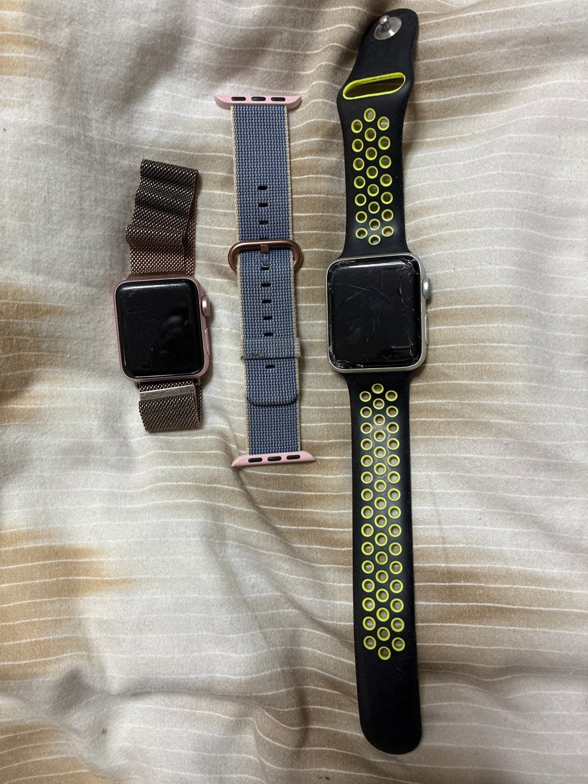 Apple Watch Series 2 en Series 1 met extra bandje, Sieraden, Tassen en Uiterlijk, Overige merken, Gebruikt, Staal, Polshorloge
