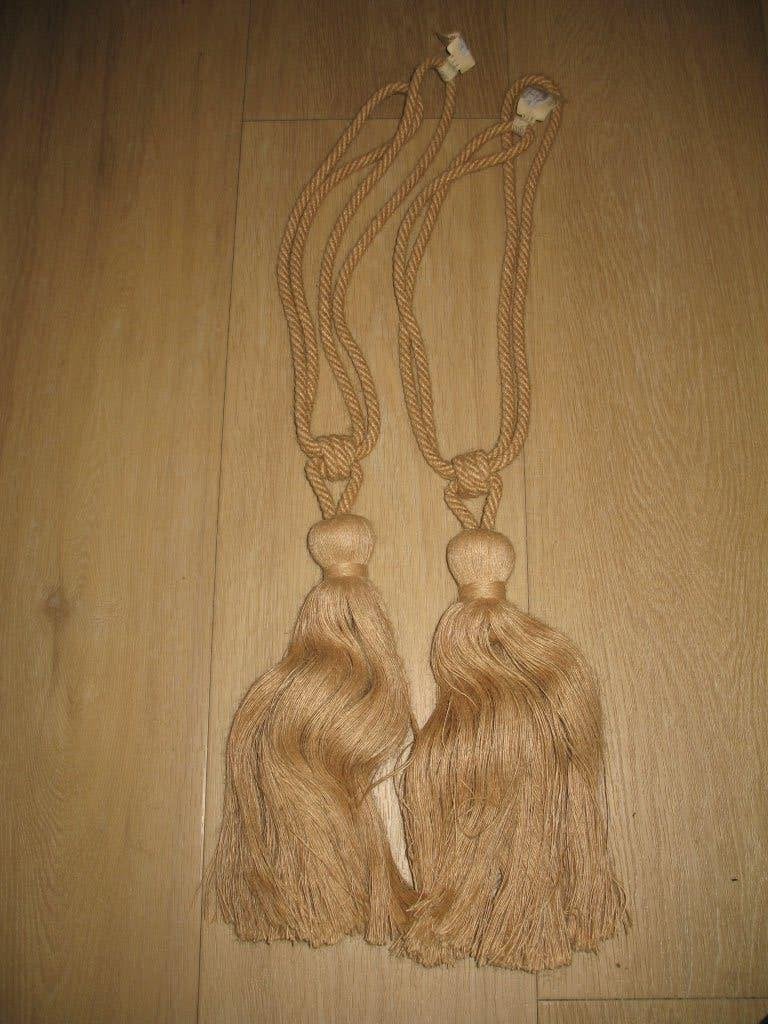 Embrasse Gordijnkwast Lichte Kleur Fijn Touw garen 2 x, Ophalen of Verzenden, Nieuw, Beige