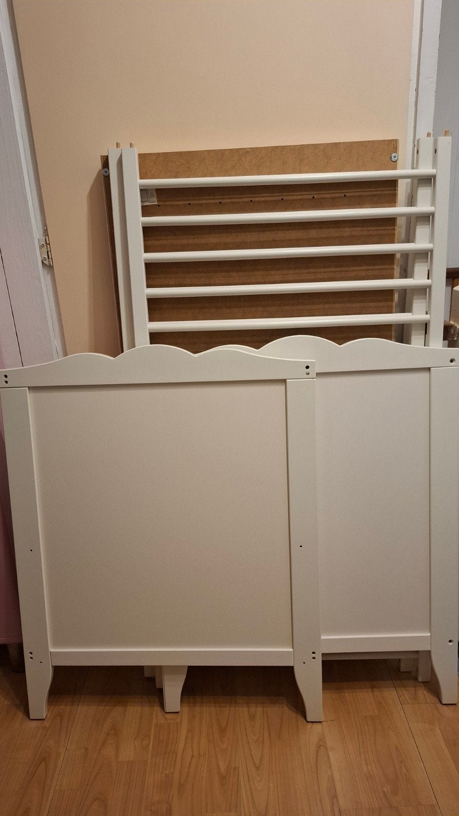Ikea Babybedje  met lattenbodem en matras, Gebruikt, 70 tot 85 cm, 140 tot 160 cm, Ophalen