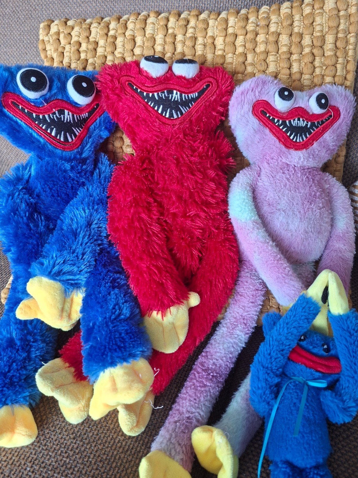Huggy Wuggy monsterknuffels - rood, blauw en lila, Gebruikt, Overige merken, Overige karakters, Overige typen