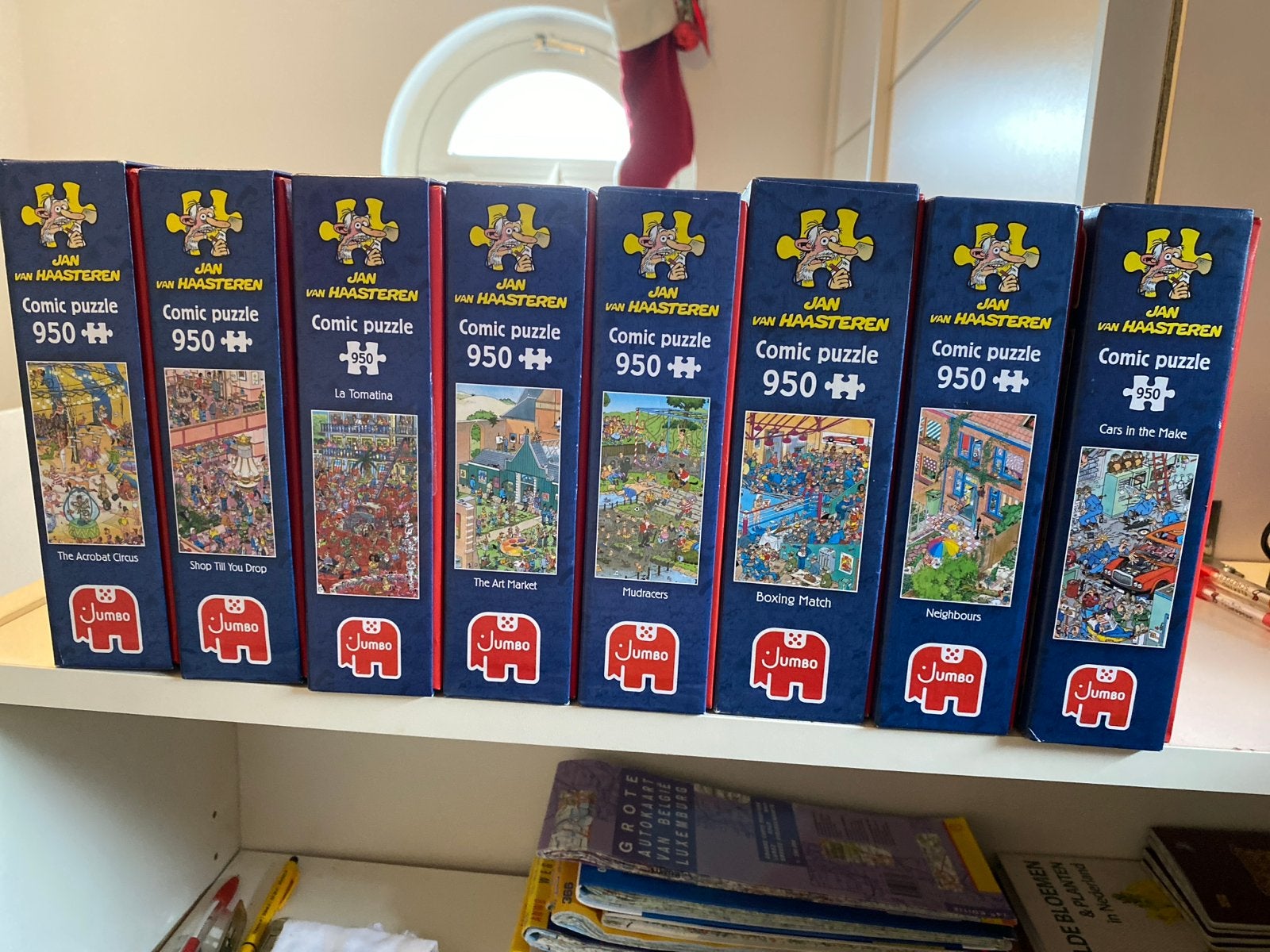 Jan van Haasteren Comic Puzzels 950 st. met poster., Ophalen, 500 t/m 1500 stukjes, Zo goed als nieuw, Legpuzzel
