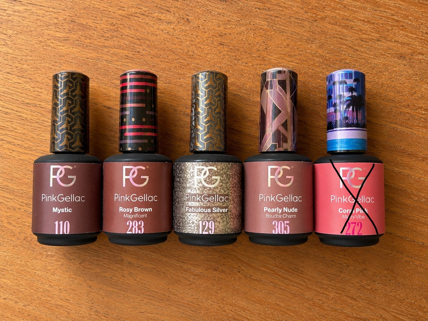 Setje pink gellac lakjes 5 stuks, Ophalen of Verzenden, Zo goed als nieuw, Handen en Nagels