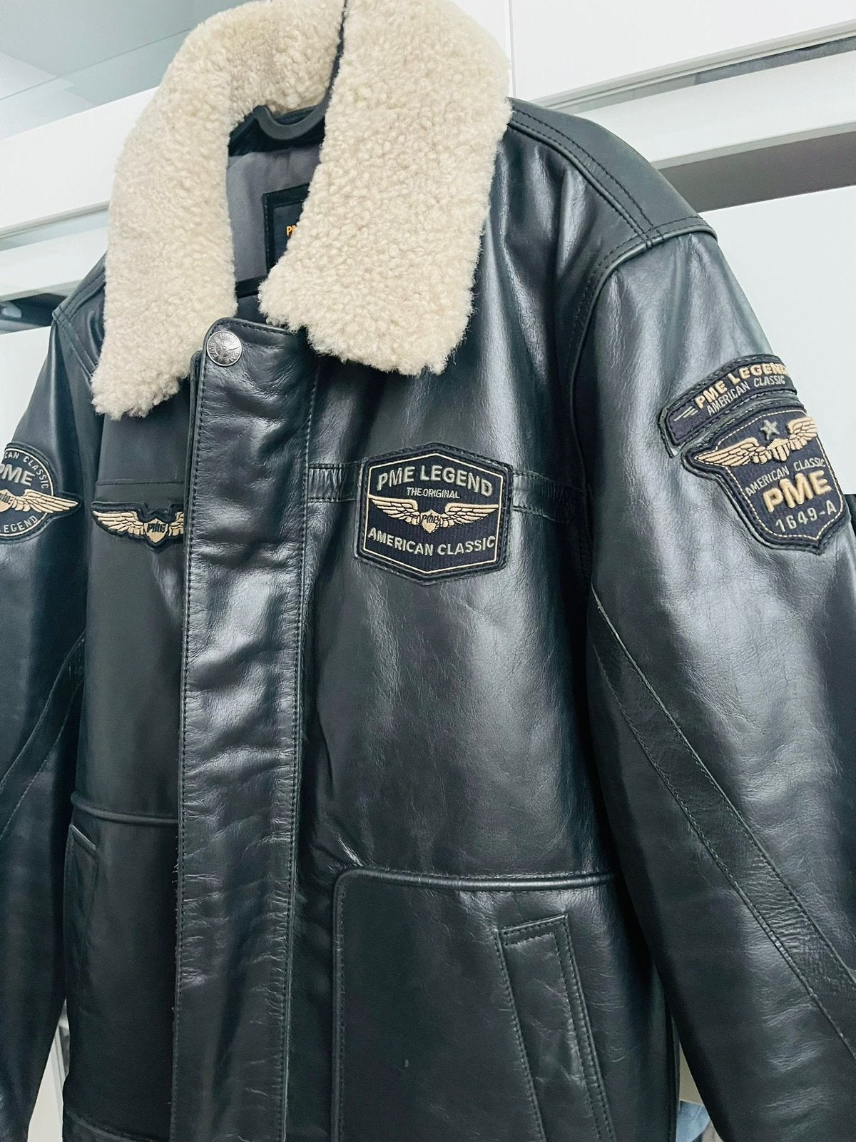PME Hudson leren jas, Ophalen, Zo goed als nieuw, Maat 48/50 (M), Zwart