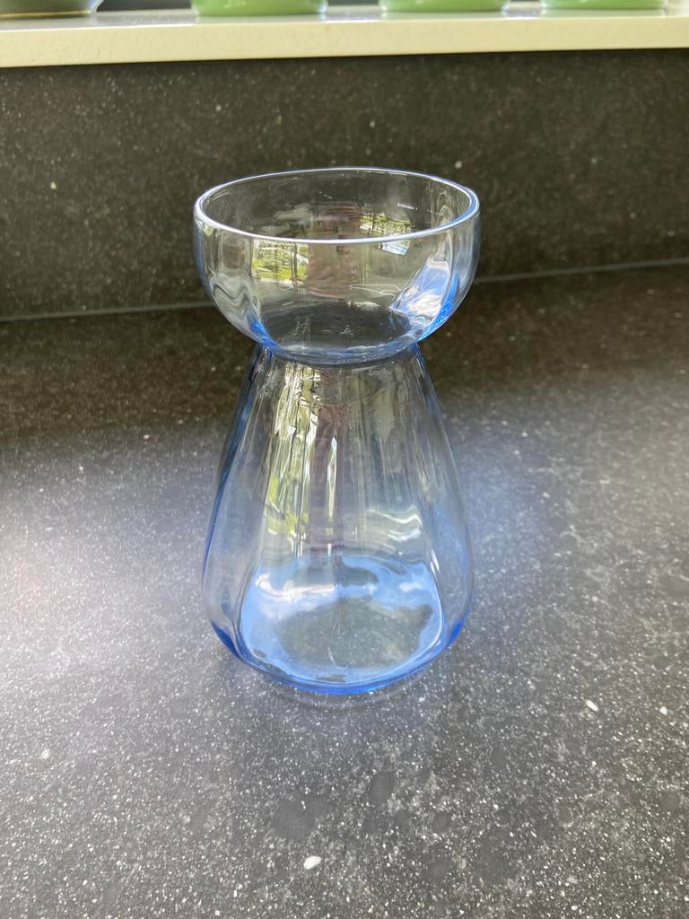 Antiek hyacinten glas bollenvaas Rimac blauw glas, Antiek en Kunst, Ophalen of Verzenden