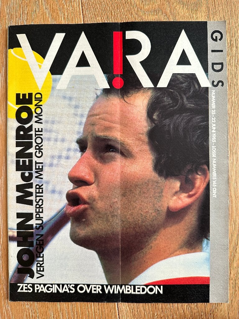 VARA Gids 22 juni 1985, met John McEnroe, Sting, ABBA, Boeken, Ophalen of Verzenden, Gelezen, Muziek, Film of Tv