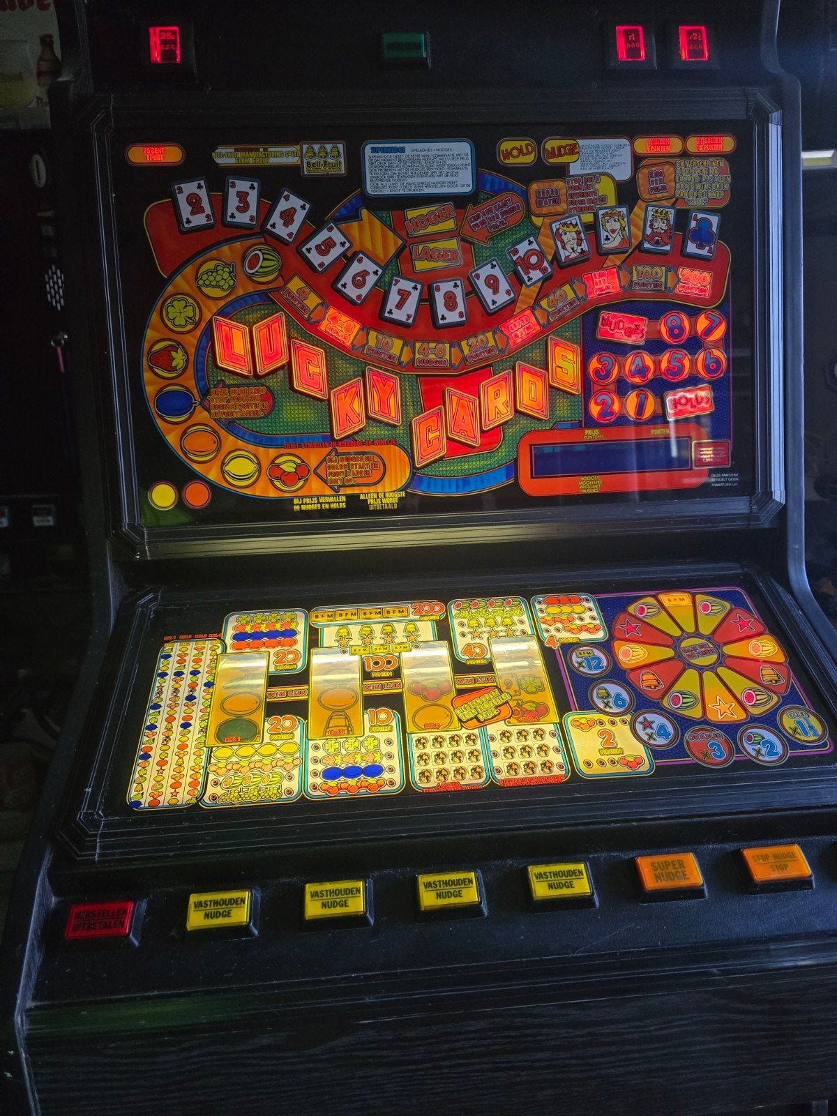 lucky cards gokkast, Gulden, Ophalen, Gebruikt, Met sleutels