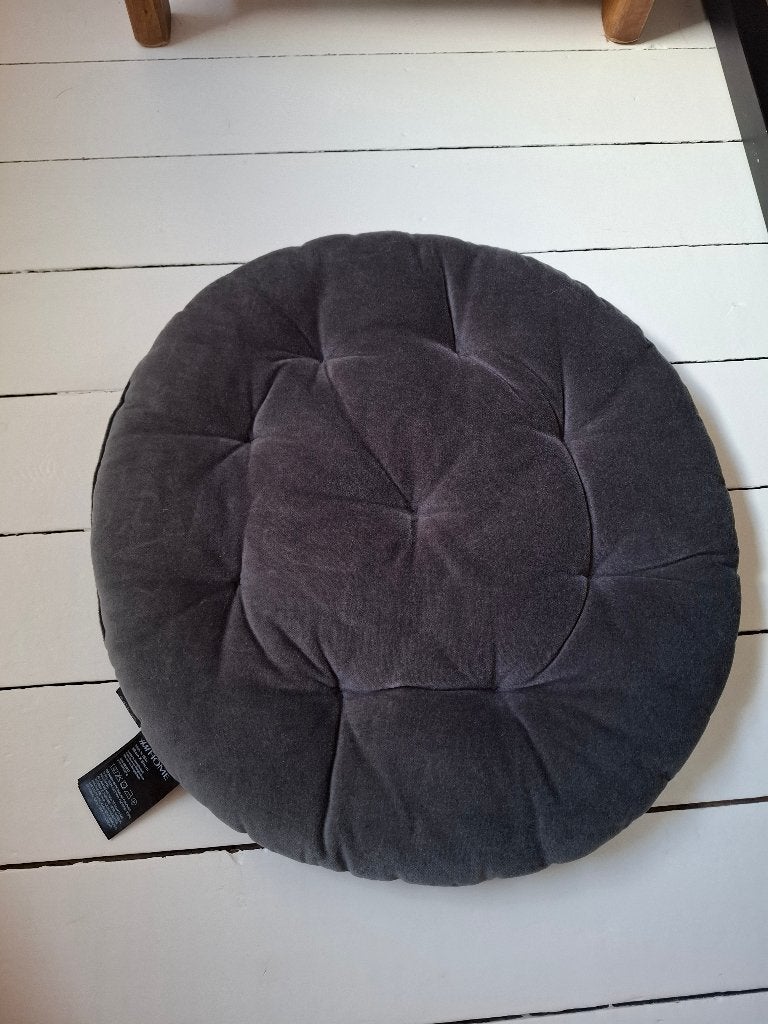 4 stoelkussens h&m home, Ophalen, Rond, Zo goed als nieuw, Grijs