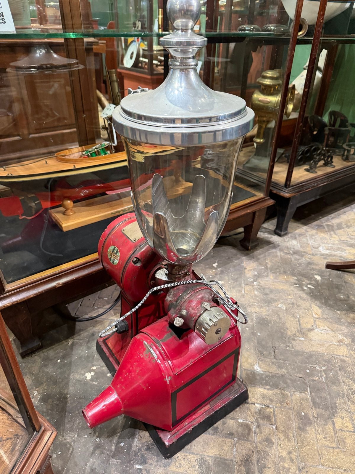 Antieke Hobart Koffiemolen - Vintage Rode Koffiemachine, Ophalen
