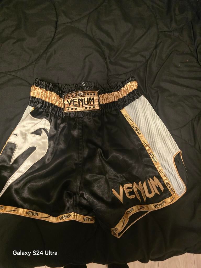 Venum Muay Thai Kickboks Broekje - Zwart/Goud, Ophalen of Verzenden
