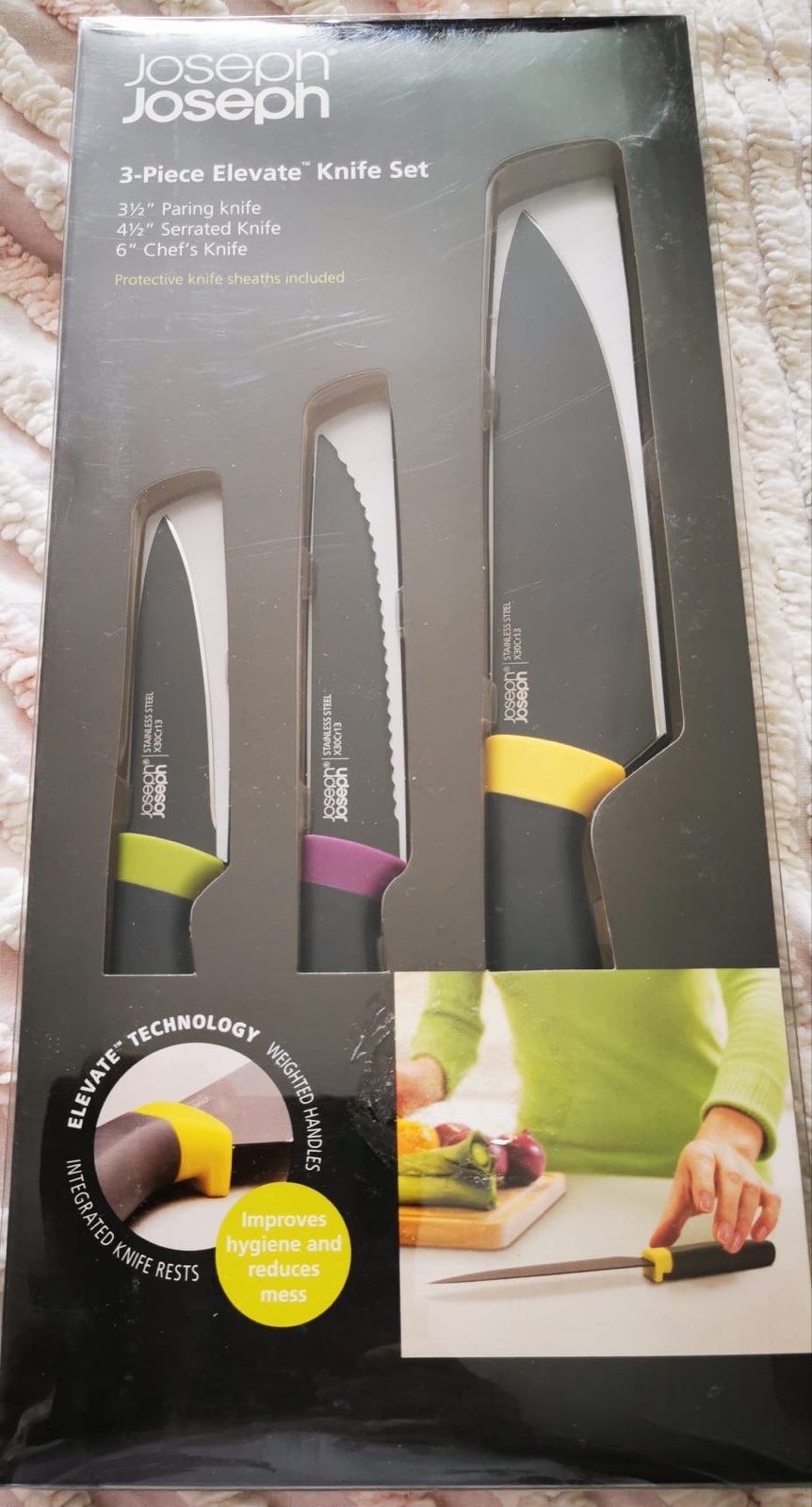 Joseph Joseph Elevate Messenset 3 stuks grijs nieuw, Overige typen, Nieuw, Ophalen of Verzenden, Metaal