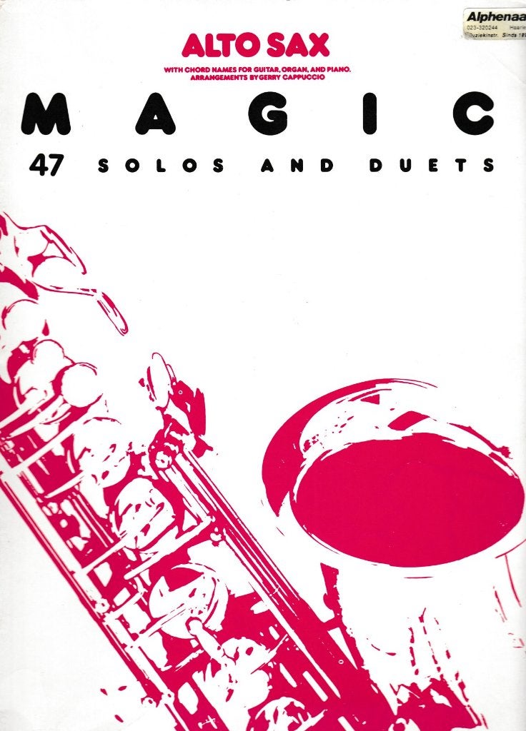ALTO SAX - MAGIC - 47 SOLOS AND DUETS, Gebruikt, Ophalen of Verzenden, Artiest of Componist, Piano