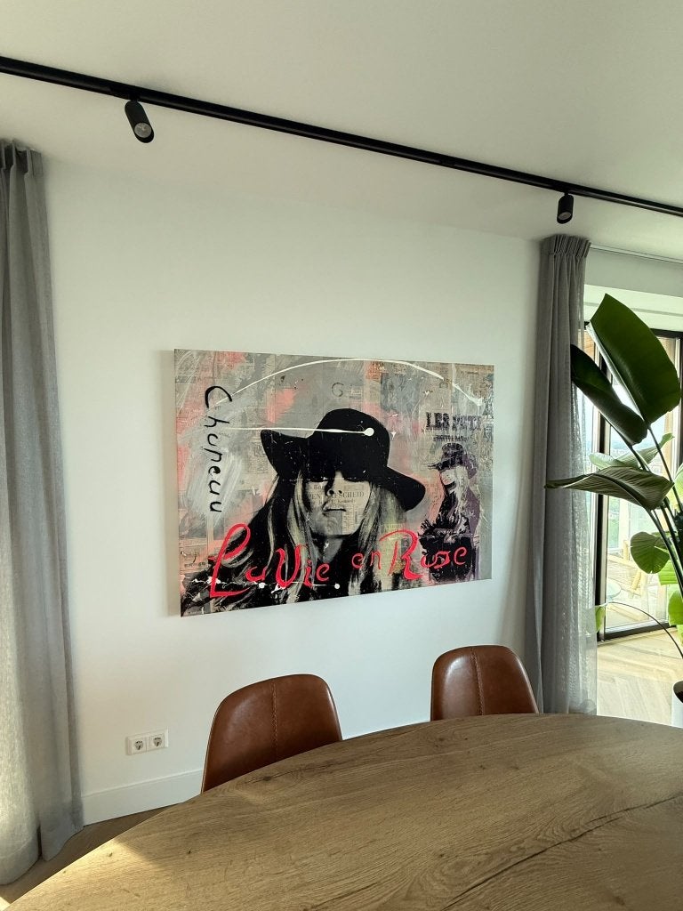Origineel Kunstwerk Ronald Chapeau – Brigitte Bardot, Ophalen, Overige materialen, Gemengde techniek, Portret