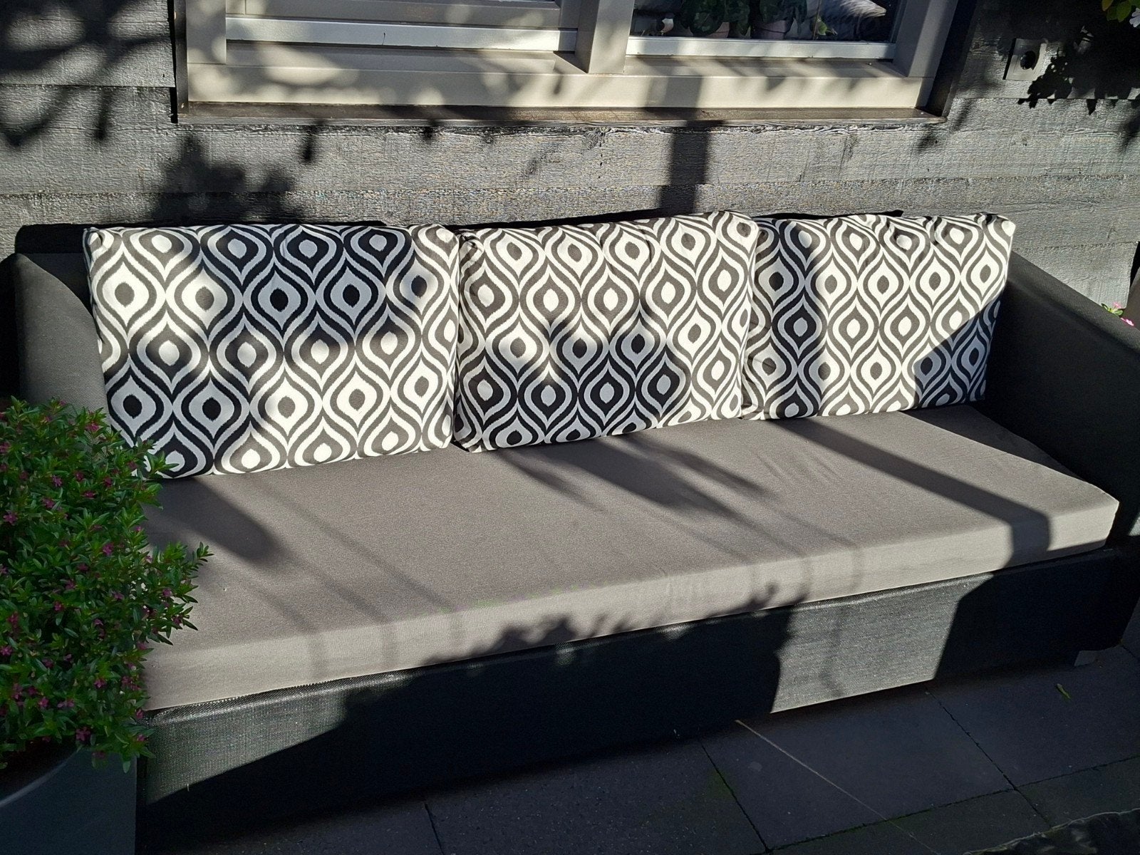 Loungeset met 2 stoelen, bank en poef, Ophalen, 5 zitplaatsen, Gebruikt, Loungeset
