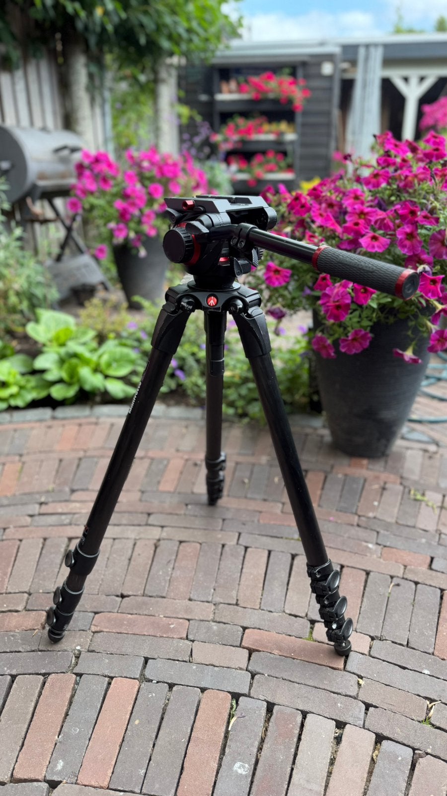 Manfrotto statief, Ophalen of Verzenden, 175 cm of meer, Driepoot
