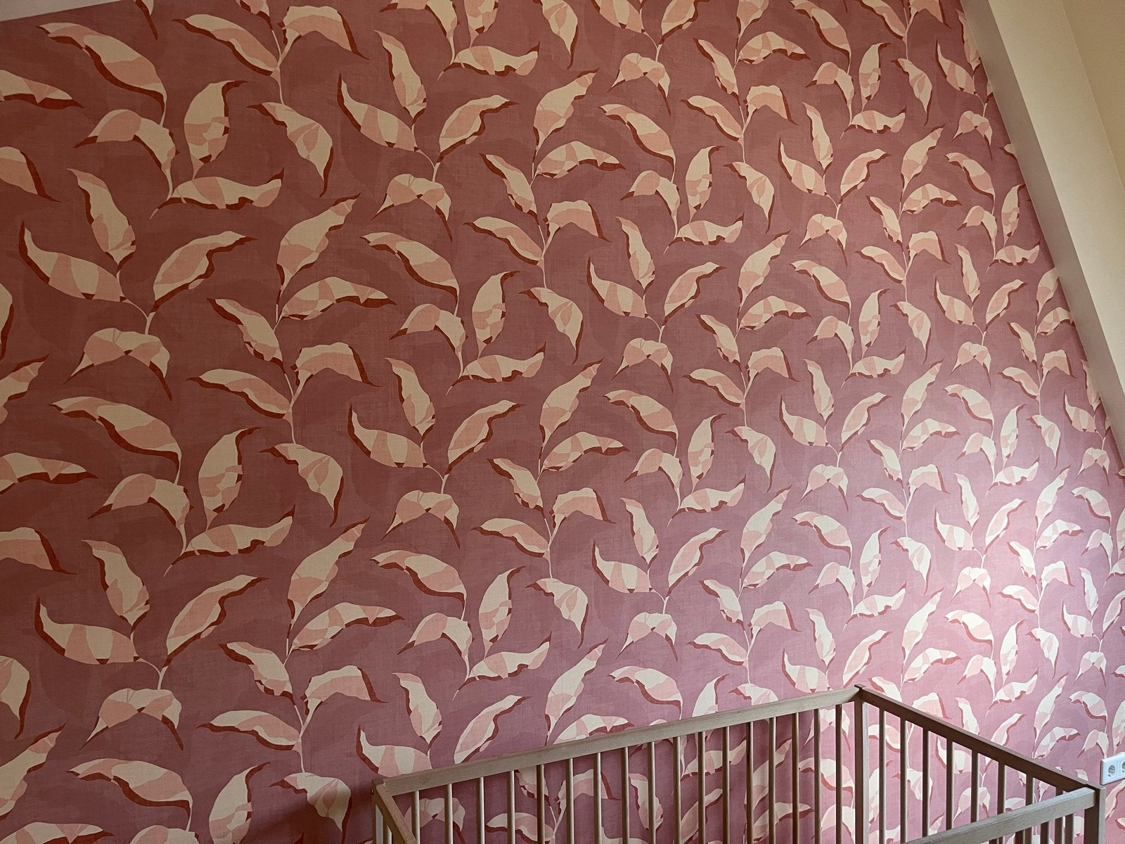 Eijffinger Behang Roze Bladeren - 3 Rollen, Ophalen of Verzenden, 10 tot 25 m², Roze