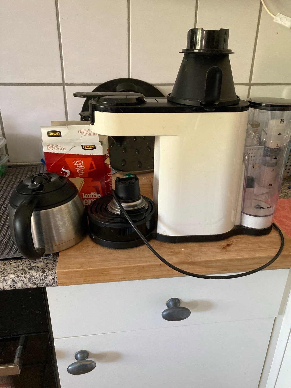Philips Senseo Switch 2-in-1 Koffiezetapparaat, Afneembaar waterreservoir, Gebruikt, 10 kopjes of meer, Gemalen koffie