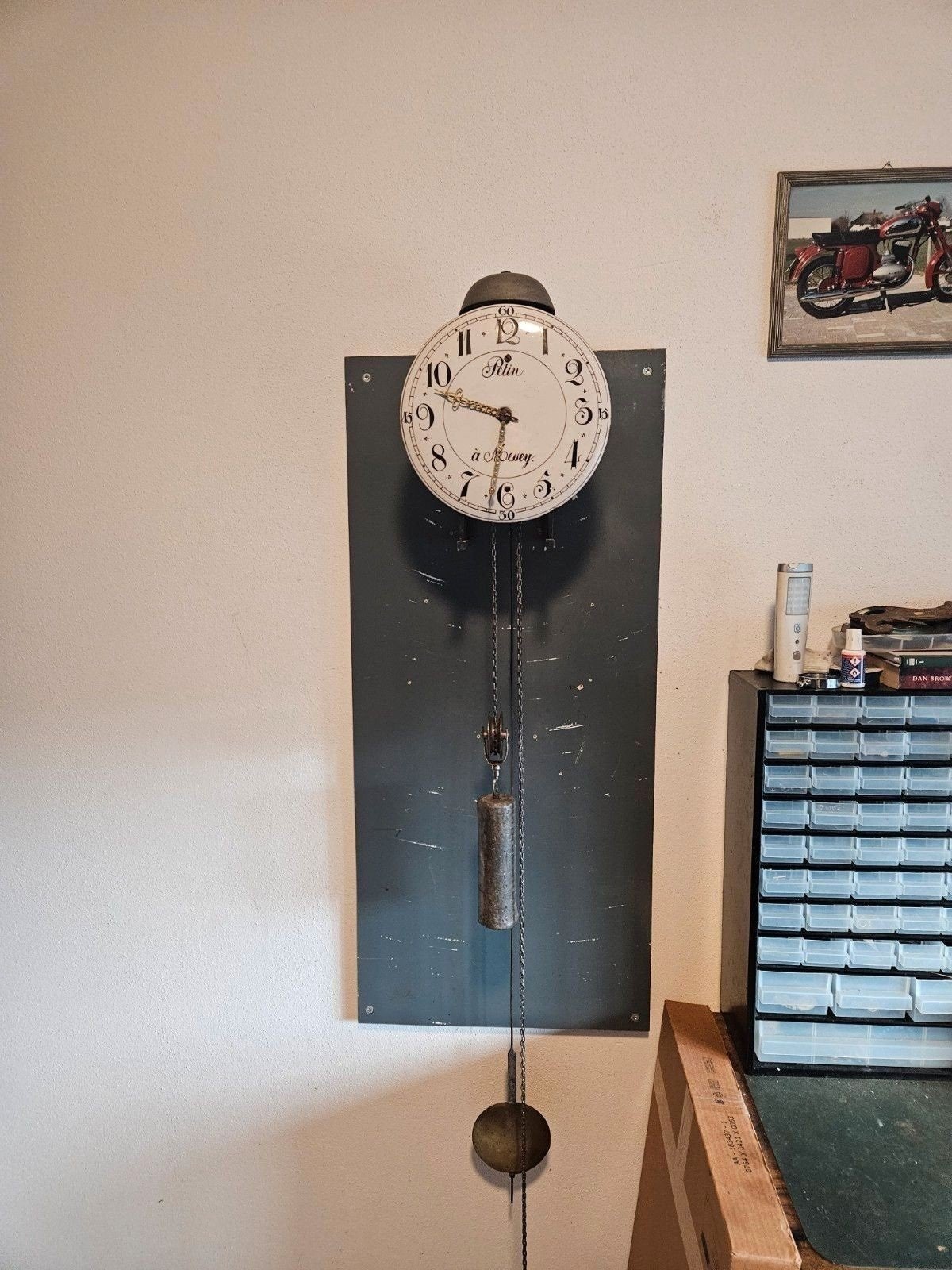 lantaren klok kompleet met slinger en gewichten, Antiek en Kunst, Ophalen of Verzenden
