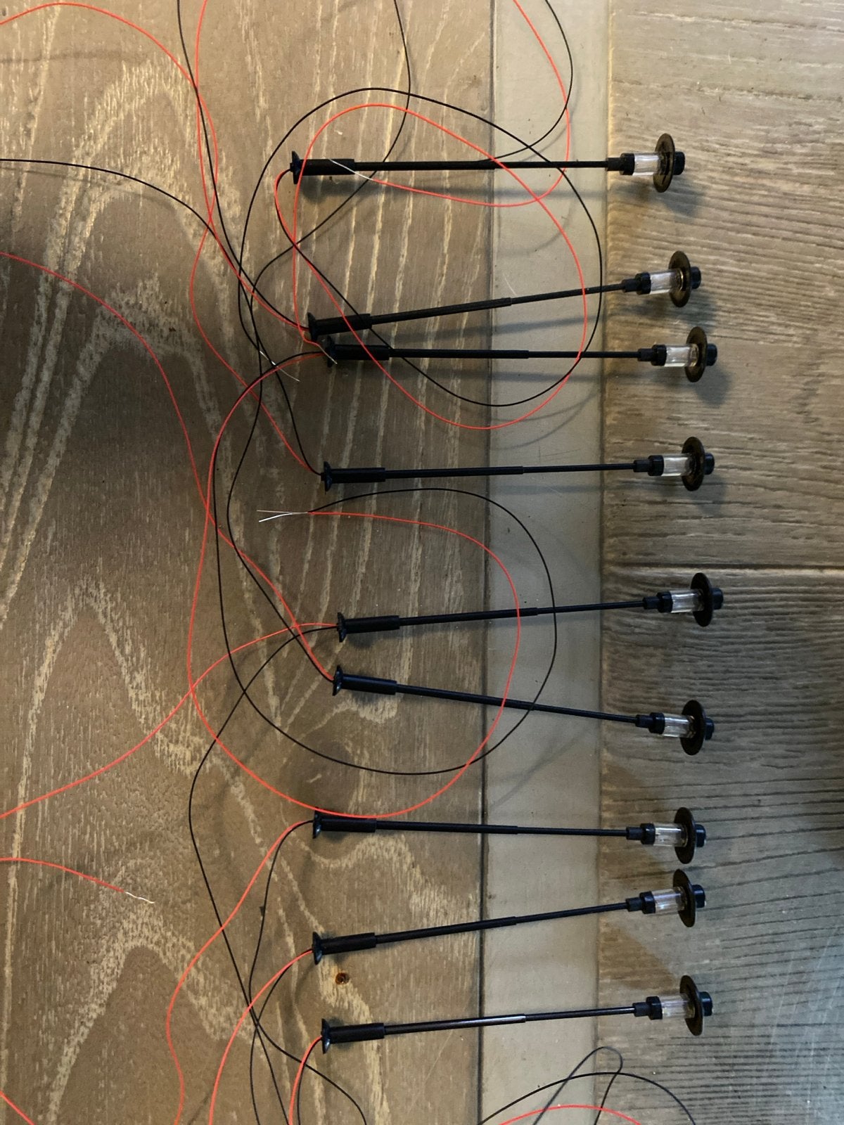 Set van 10 modelbouw ho straatlantaarns met bedrading, Ophalen of Verzenden, Nieuw