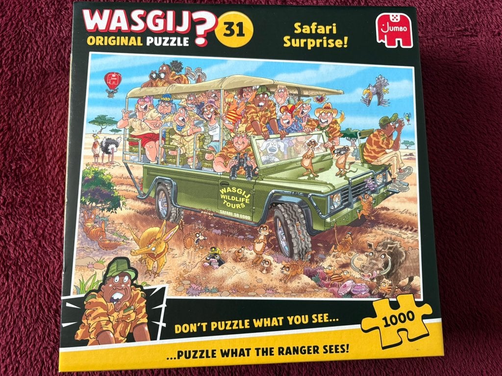 Wasgij Original 31 – Safari Surprise! (1000 stukjes), Ophalen of Verzenden, 500 t/m 1500 stukjes, Zo goed als nieuw, Legpuzzel