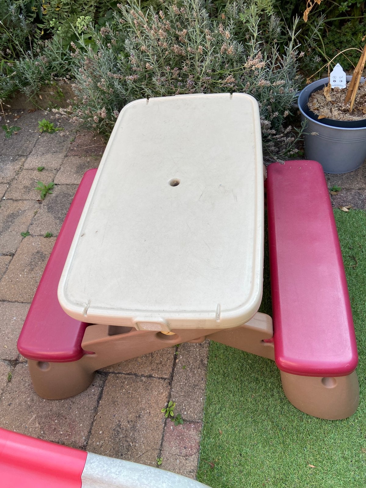Picknick tafel kinderen, Ophalen, Zo goed als nieuw, Rechthoekig, Hout