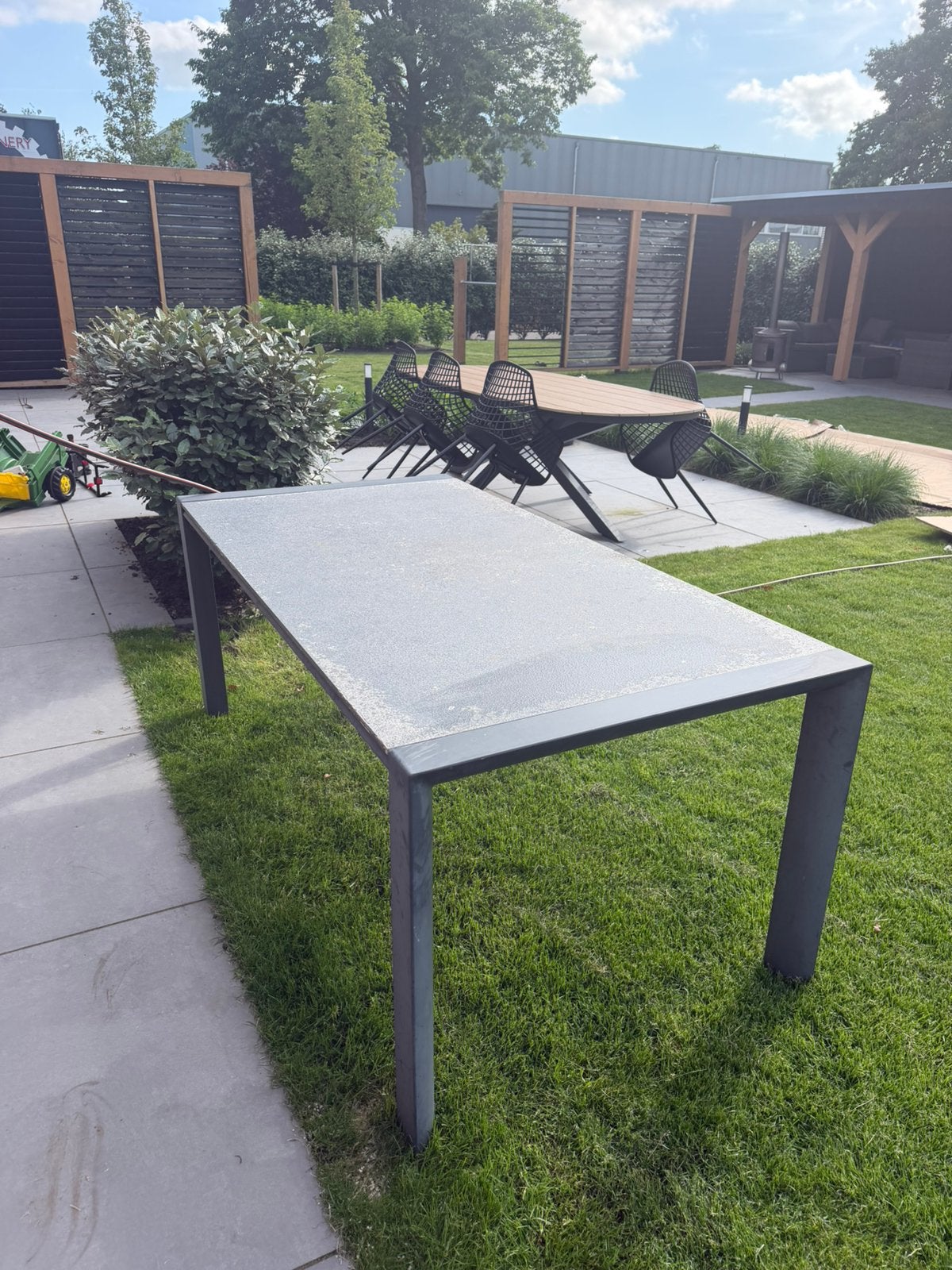 Tuintafel 180x90 cm Antraciet | Aluminium |, Ophalen, Gebruikt, Rechthoekig, Aluminium