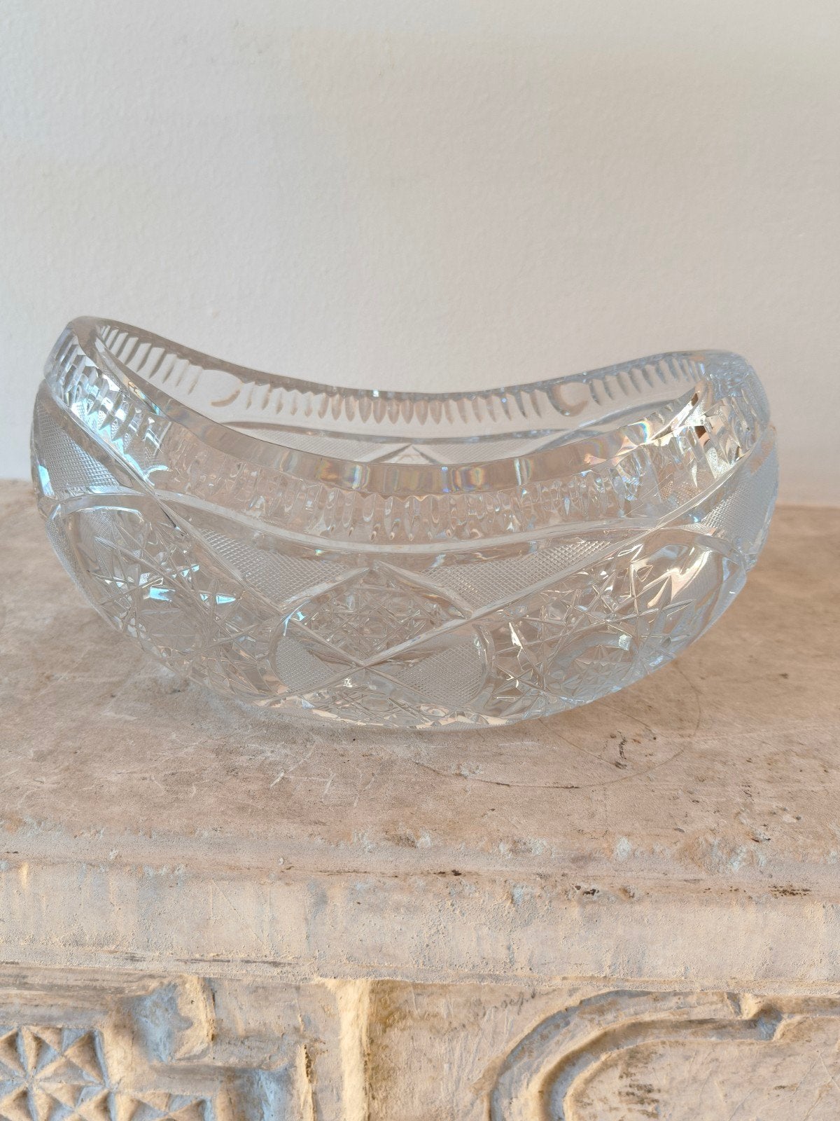 mooie schaal van Kristal glas, Antiek en Kunst, Ophalen of Verzenden