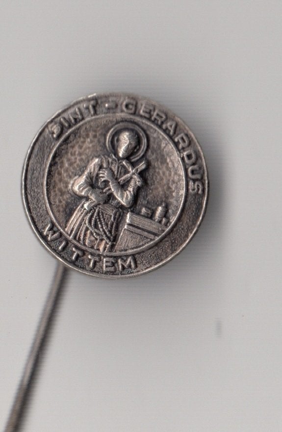 Wittem sint Gerardus Christendom speldje, Gebruikt, Niet vindbaar, Niet vindbaar, Speldje of Pin