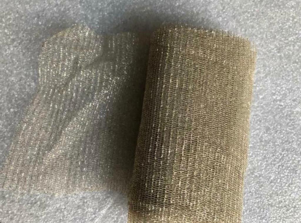 Tulle - goudkleur 6/7 cm x 290 cm lengte - 1 € per stuk, Overige materialen, Overige kleuren, 120 cm of meer, 200 cm of meer