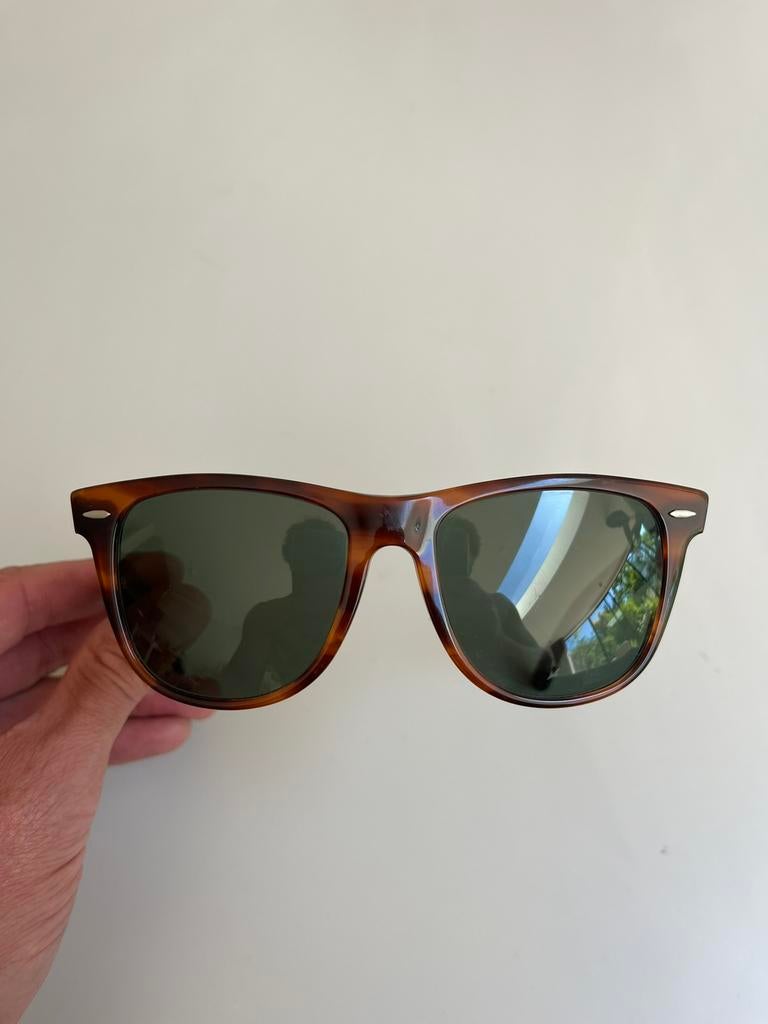 Vintage B&L RayBan wayfarer II, Sieraden, Tassen en Uiterlijk, Zonnebrillen en Brillen | Heren, Gebruikt, Zonnebril, Bruin, Ophalen of Verzenden