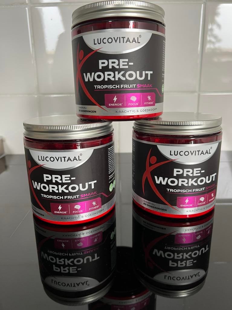 Lucovitaal Pre-Workout 3 stuks, Sport en Fitness, Gezondheidsproducten en Wellness, Ophalen of Verzenden, Nieuw, Poeder of Drank