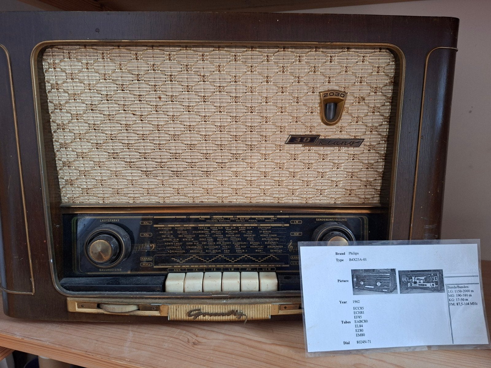 antieke radio, Ophalen