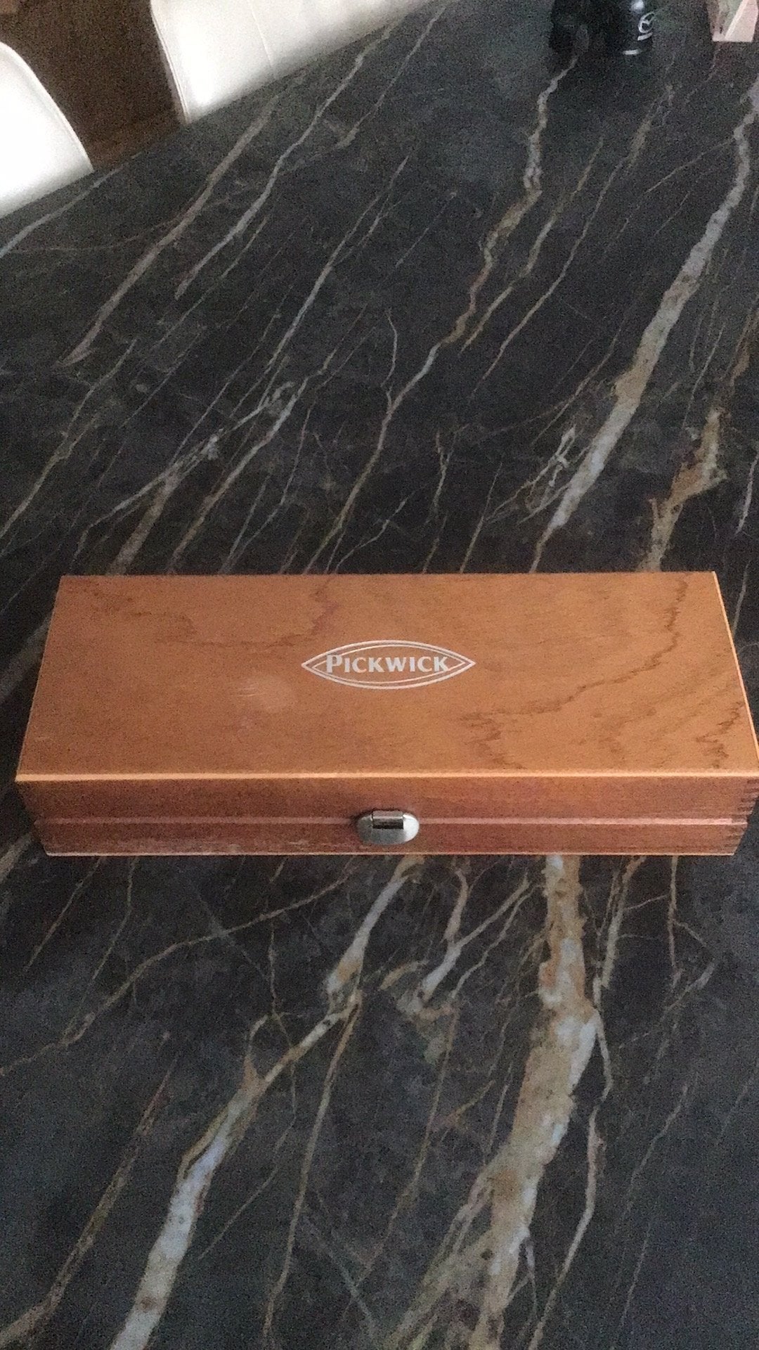 Te koop pickwick theedoos., Ophalen of Verzenden, Glas, Overige stijlen, Overige typen