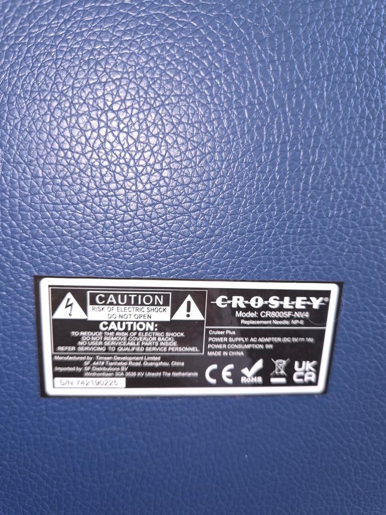 Crosley Cruiser Plus Platenspeler - Blauw, Ophalen, Zo goed als nieuw, Platenspeler, Overige merken