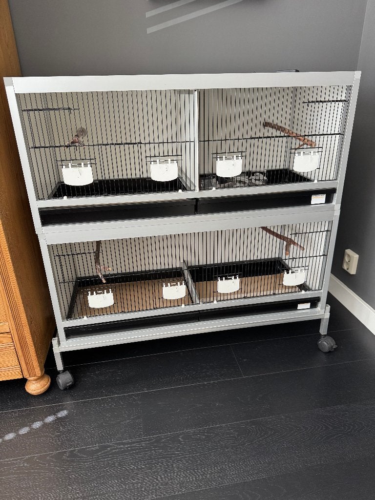 Aluminium broedkooien, Dieren en Toebehoren, Vogels | Hokken en Kooien, Ophalen, Zo goed als nieuw, Aluminium, Broedkooi of Kweekkooi