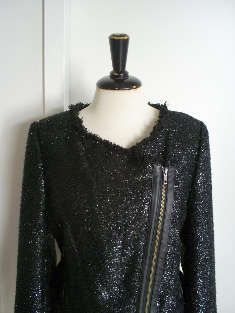 NIEUW __ bouclé jasje van SACK,S mt. 36 __ waarde 325,00, Zwart, Nieuw, Jasje, Maat 36 (S)