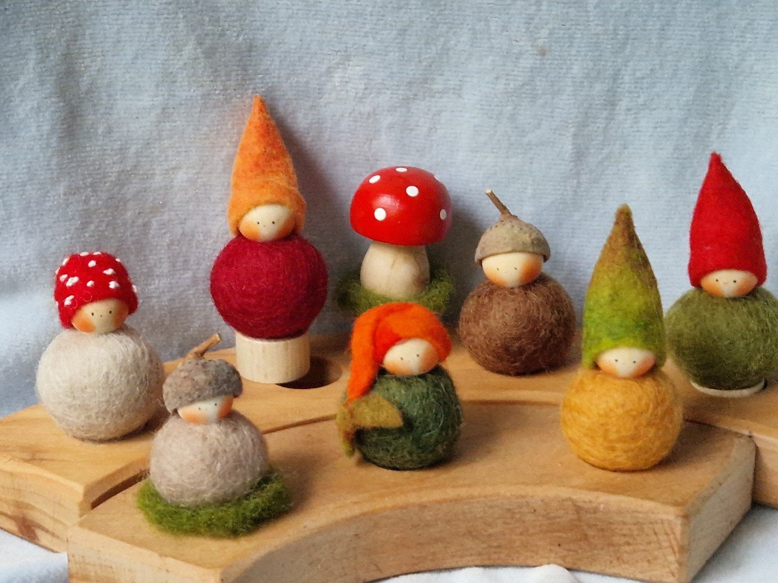 Herfst Seizoenstafel Vrije School jaarring steker kabouter, Verzenden, Nieuw, Figuurtje(s), Wolvilt