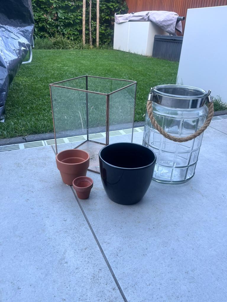 GRATIS windlicht & vazen, Huis en Inrichting, Woonaccessoires | Vazen, Ophalen, Overige kleuren, Minder dan 50 cm, Glas