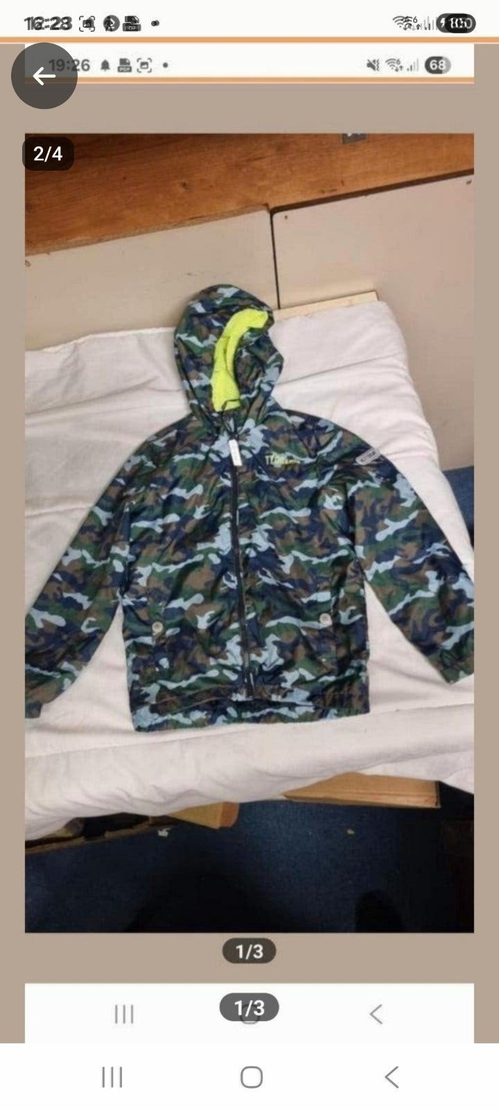 Gedragen regenjas maat 122/128 - Camouflage, Gebruikt, Jongen of Meisje, Ophalen of Verzenden, Onbekend