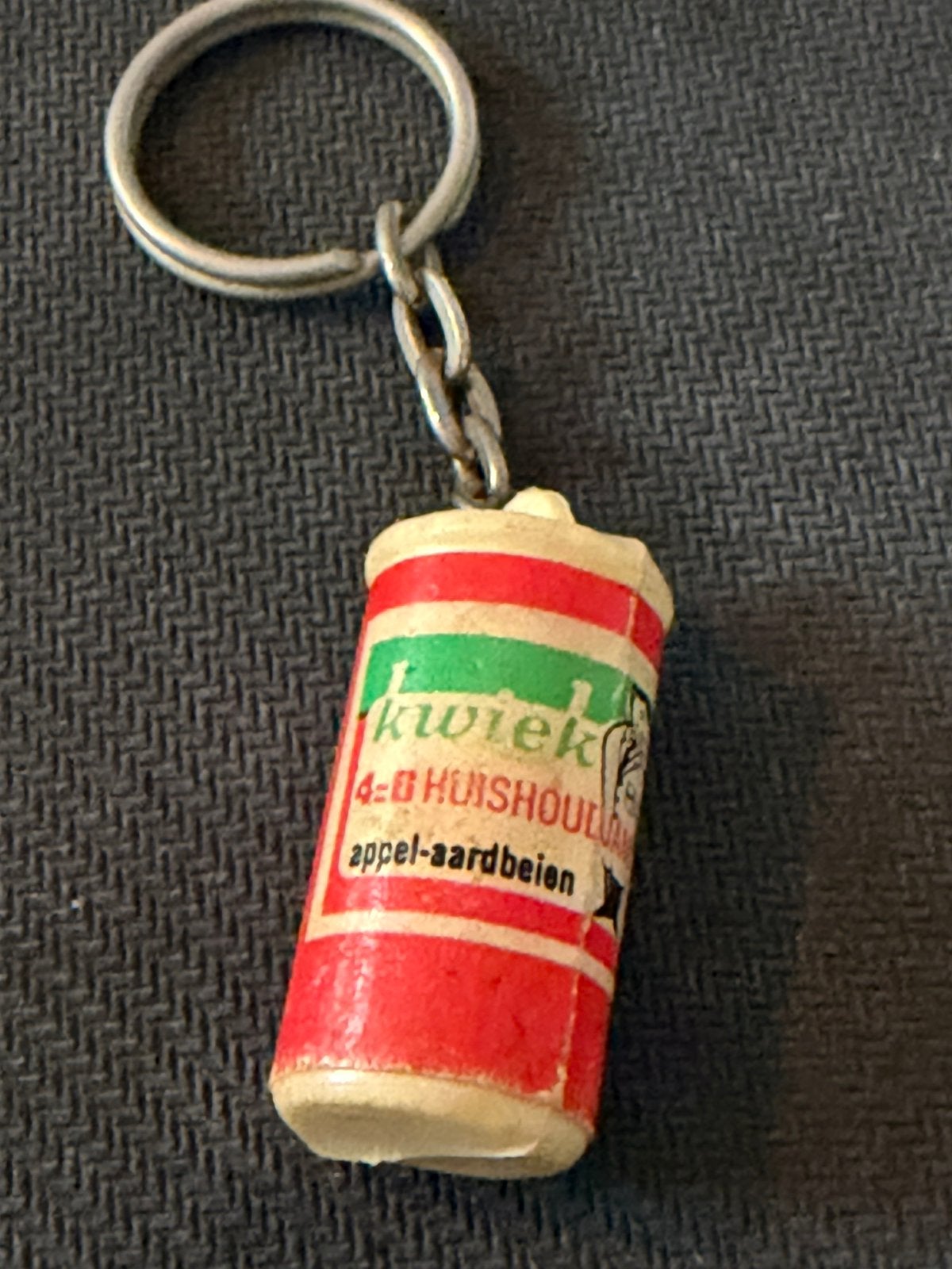 Vintage Kwiek jam sleutelhanger – Appel-Aardbeien -Jaren 60, Verzenden, Gebruikt, Merk