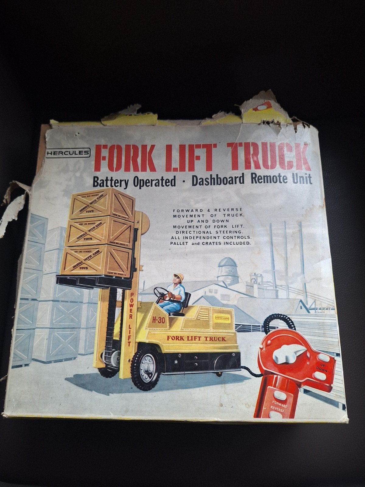 Vintage Hercules Fork Lift/Heftruck Truck uit de jaren 70, Ophalen of Verzenden, Zo goed als nieuw, Afstandsbediening