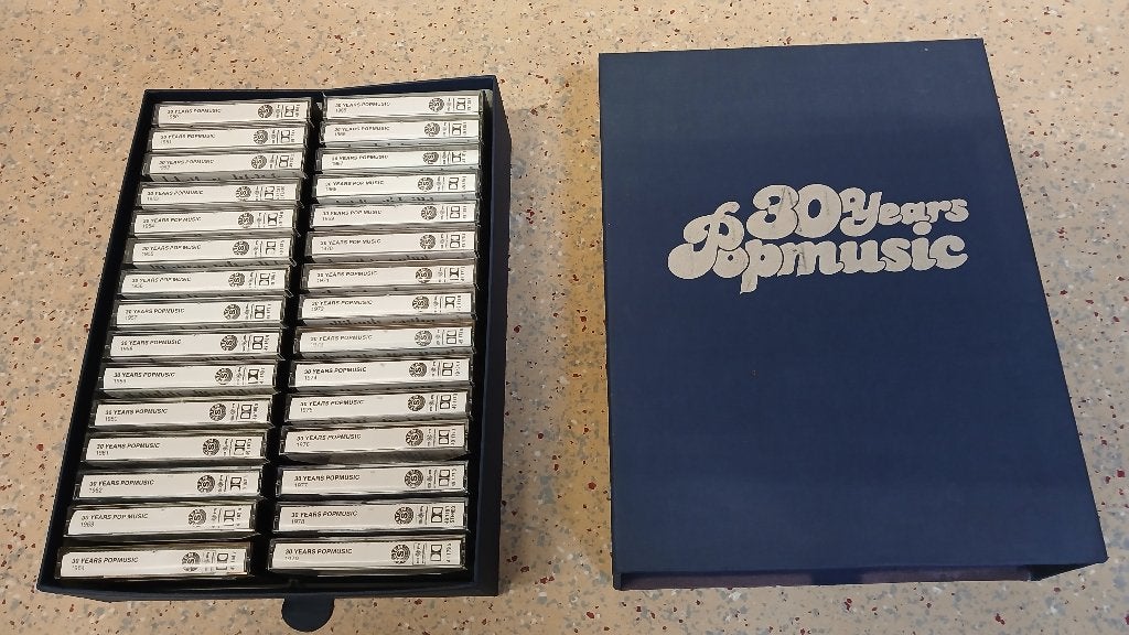 30 jaar Pop Music 1950-1979 cassette box, Ophalen of Verzenden, Zo goed als nieuw, Origineel, Pop