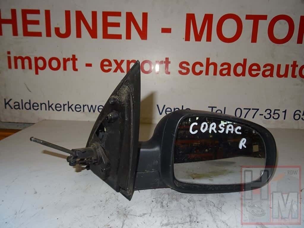 Opel Corsa C Spiegel Rechts Manueel 2000 - 2006 Zwart, Gebruikt, -, -, Ophalen of Verzenden