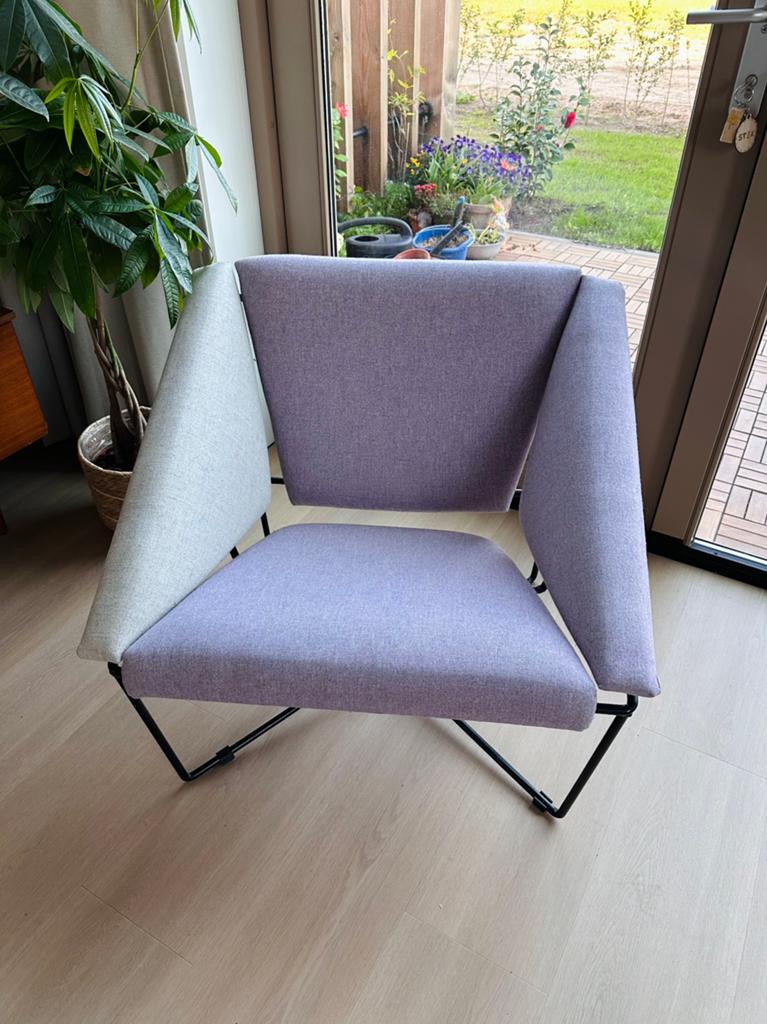 Bijzondere fauteuil Rob Eckhardt - Design Klassieker, Huis en Inrichting, Fauteuils, Ophalen, Gebruikt, Metaal, 75 tot 100 cm
