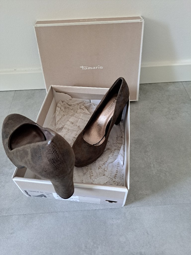 DAMES PUMPS SUEDE, Ophalen, Pumps, Nieuw, Grijs
