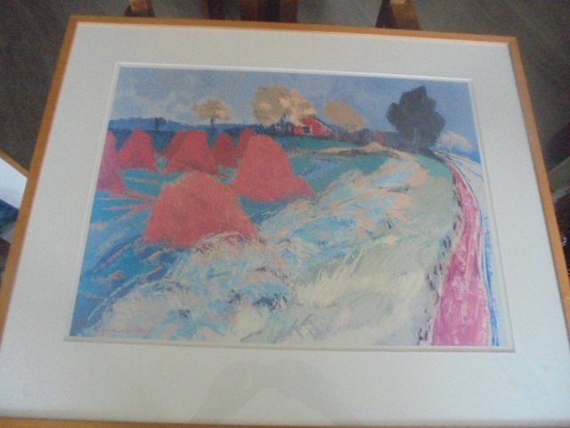 De Ploeg - Jannes de Vries - Landschap in Groningen, Antiek en Kunst, Ophalen, Print, Landschap